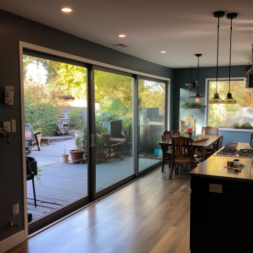 advergroup installing new sliding door in kitchen looking outsi d3a5b9c5-7699-45e9-8b7e-553e79007c70