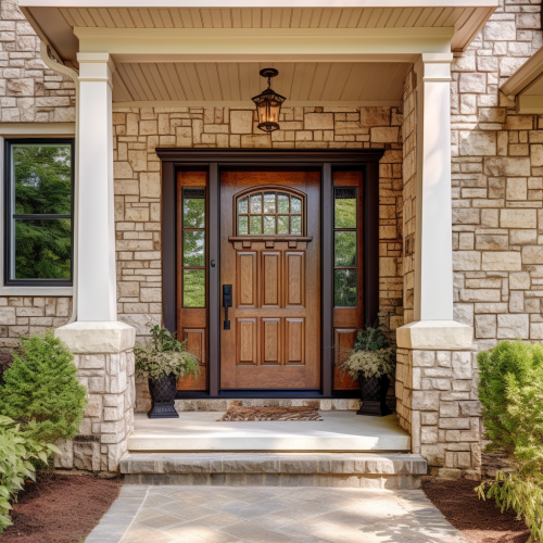 advergroup new front door on a suburban home dff30af3-a72d-4d6b-8b2c-151148031bba